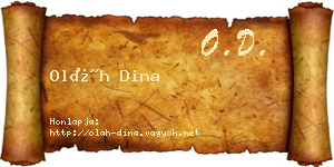 Oláh Dina névjegykártya